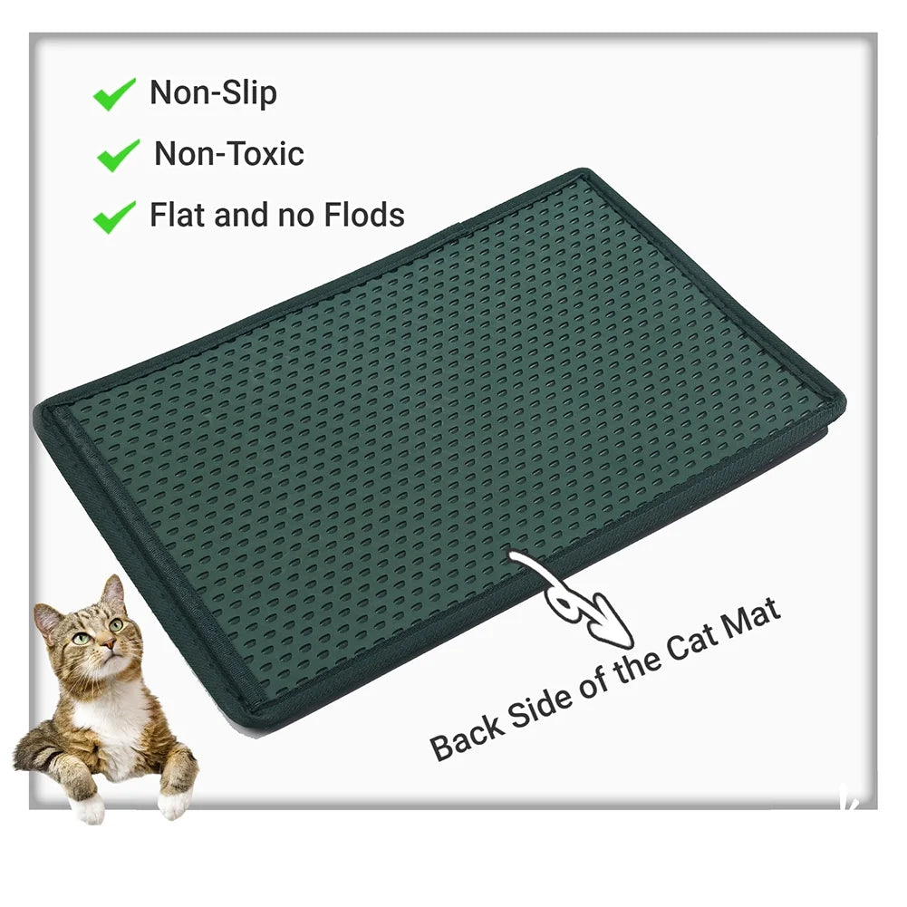 Double Layer anti Tracking Waterproof Cat Litter Trapping Mat Yellow