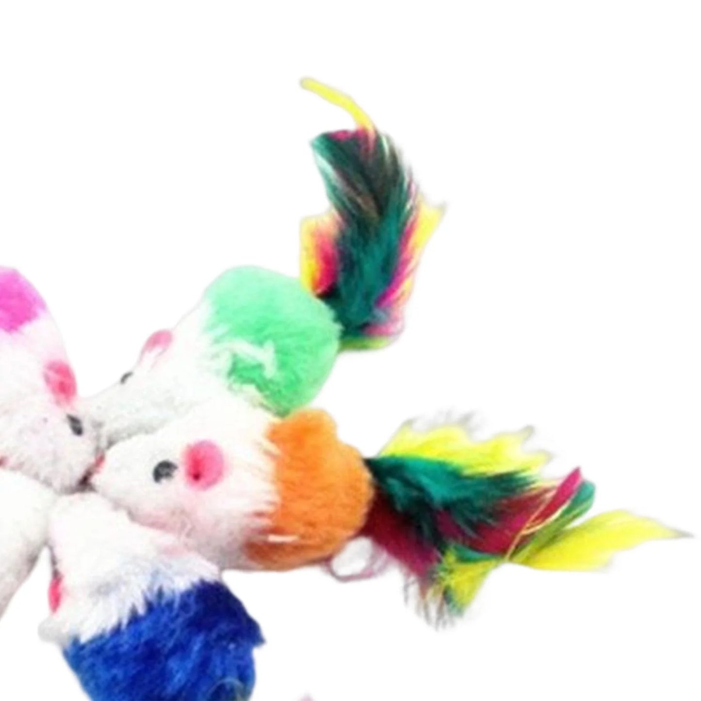 5 Pieces Cat Interactive Toy Cat Plush Mice Toy for Cats and Kitten Training