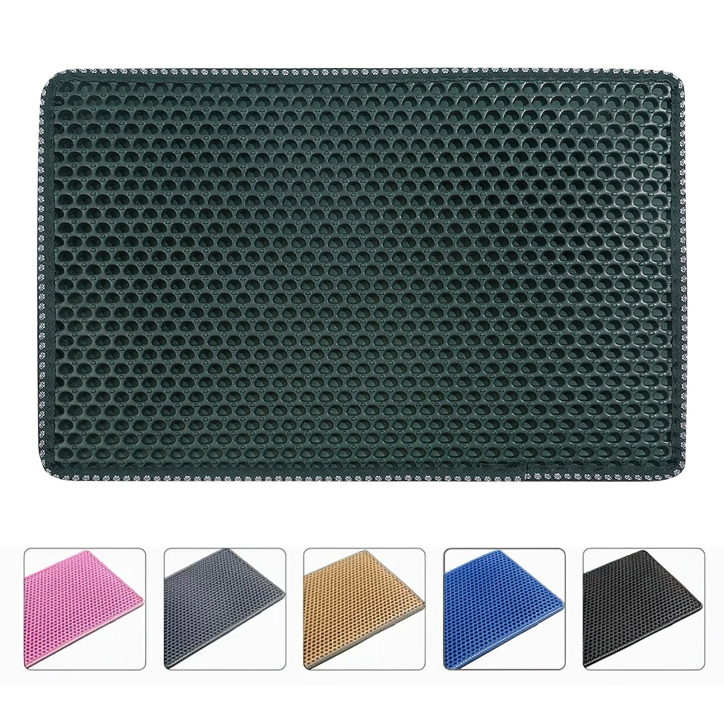 Double Layer anti Tracking Waterproof Cat Litter Trapping Mat Yellow