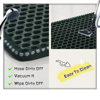 Double Layer anti Tracking Waterproof Cat Litter Trapping Mat Yellow