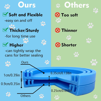 Pet Food Can Lids, Silicone Can Lids Covers for Dog and Cat Food, Universal Size Fits All Standard Size Dog and Cat Can Tops (3 Pack & Spoon, Multi-Colored)