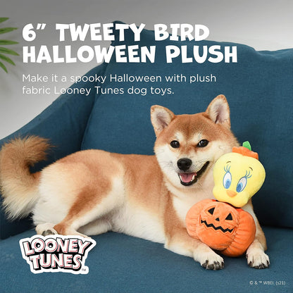 for Pets Bugs Bunny, Tweety Bird, Tasmanian Devil, Sylvester Halloween Plush Dog Toy 12Pc Clipstrip | 6 Inch Small Squeaky Dog Toys from Plush Dog Chew Toys, (FF16895)