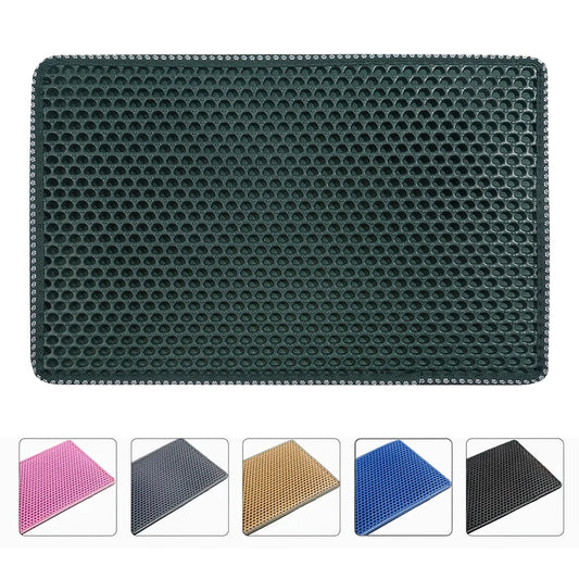 Double Layer anti Tracking Waterproof Cat Litter Trapping Mat Yellow